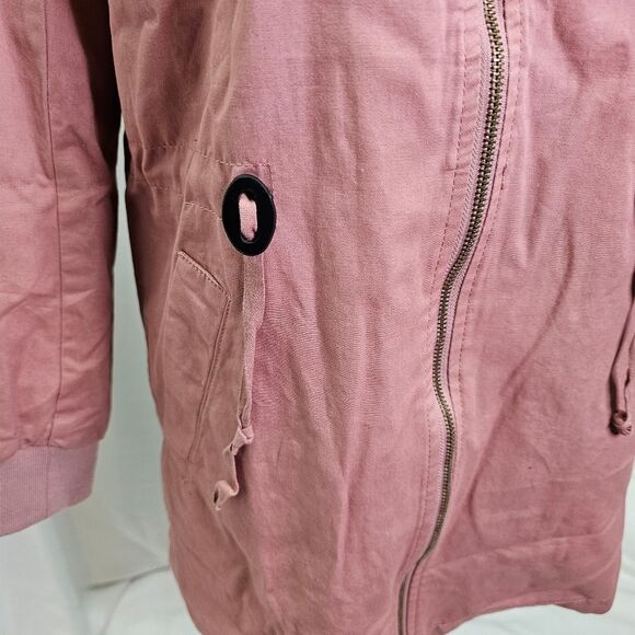 Miss London Black Label Mauve Pink Lightweight Jacket Size Large - Picture 4 of 11